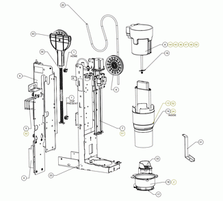 Diagram Diagram and Parts List for IMI2000-CE  Hamilton Beach Drink Mixer